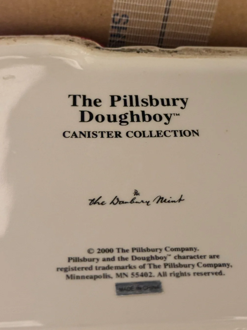 Vintage The Pillsbury Doughboy Ceramic Cookie Jar Canister Flour Jar